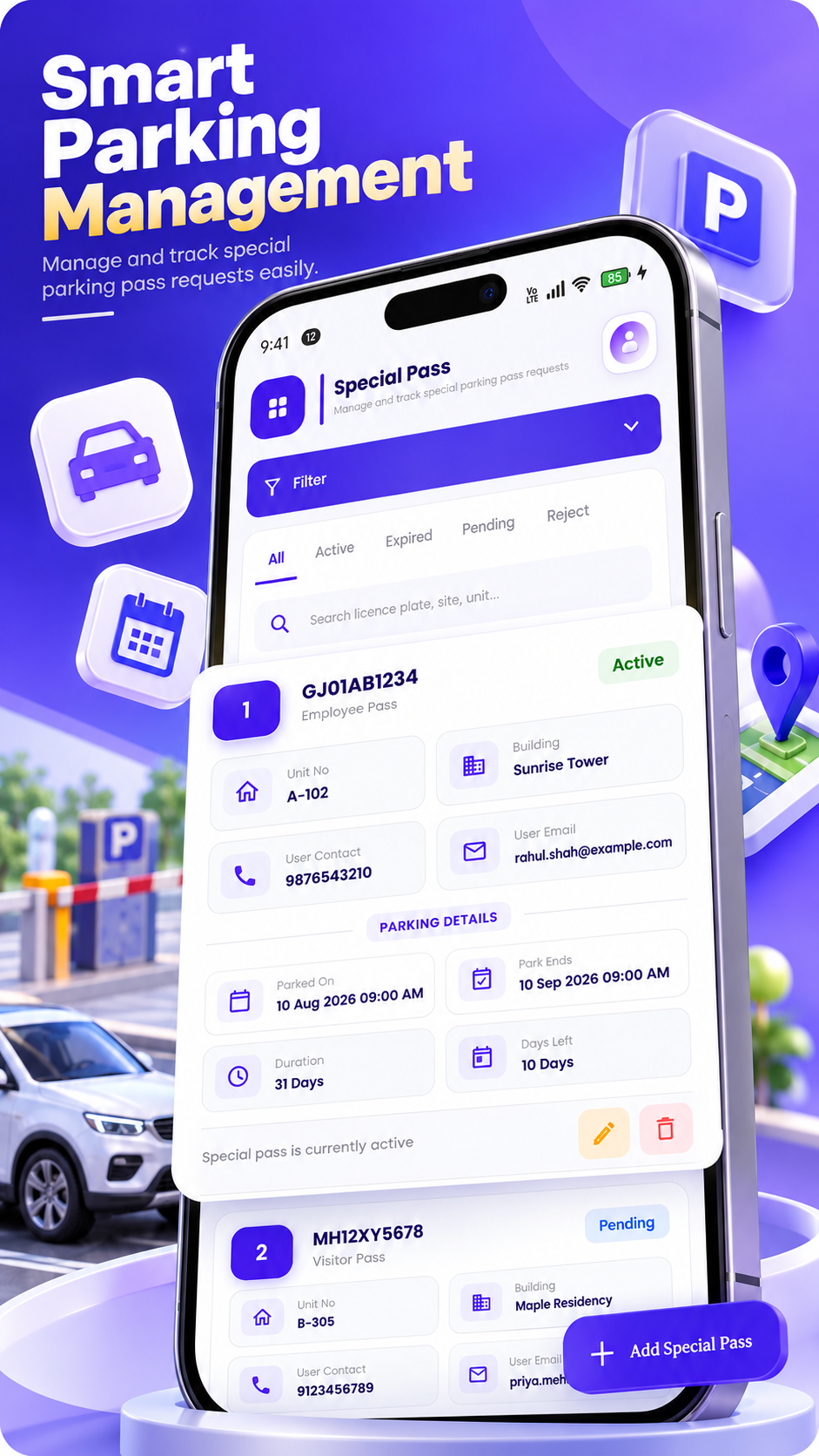 Smart Parking Pass Management